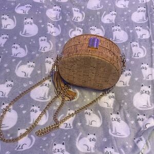 Alessia Round Cork Crossbody Bag